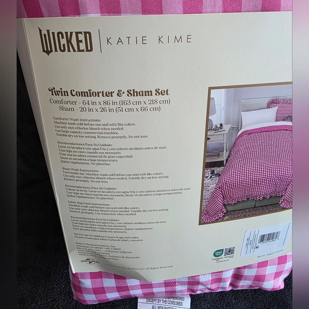 New Universal Wicked: For Good & Katie Kime Twin Comforter bedding set
